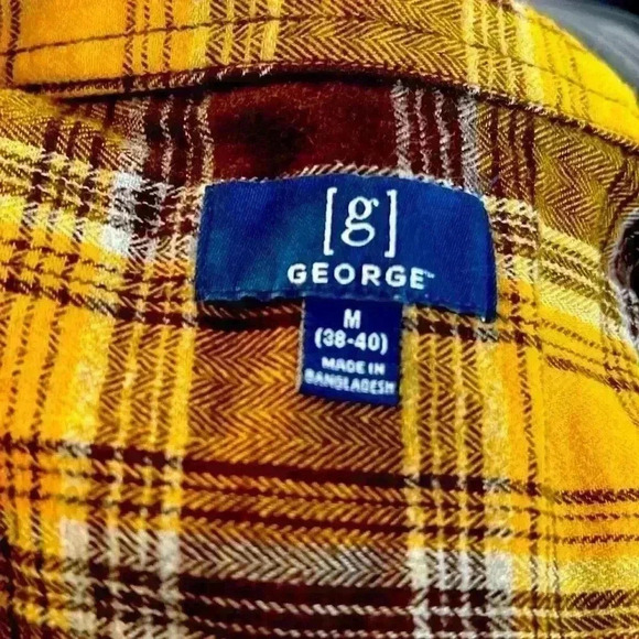 GEORGE flannel button-down long sleeve shirt - Picture 2 of 6